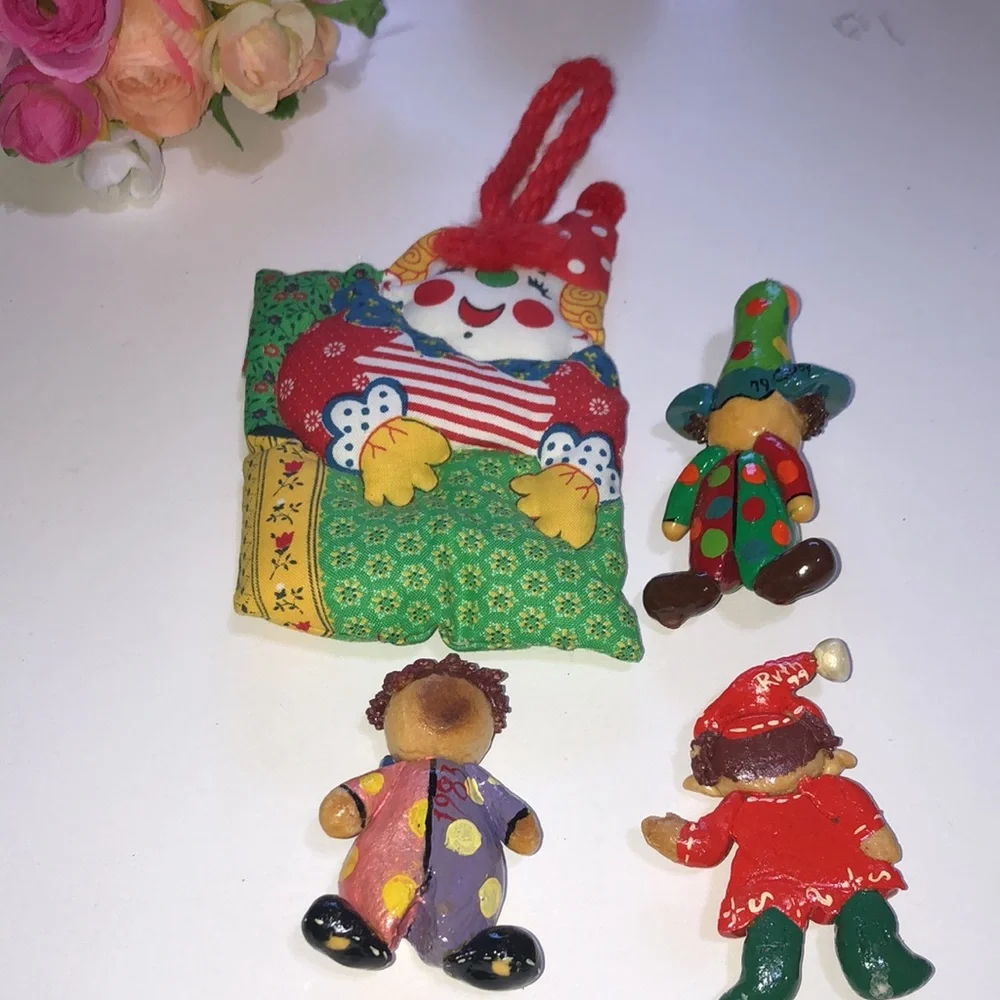 Clown Christmas ornaments 70s clown Christmas ornaments Creepy Clown